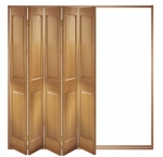 victorian 2 panel oak internal folding sliding doors (pre-finish